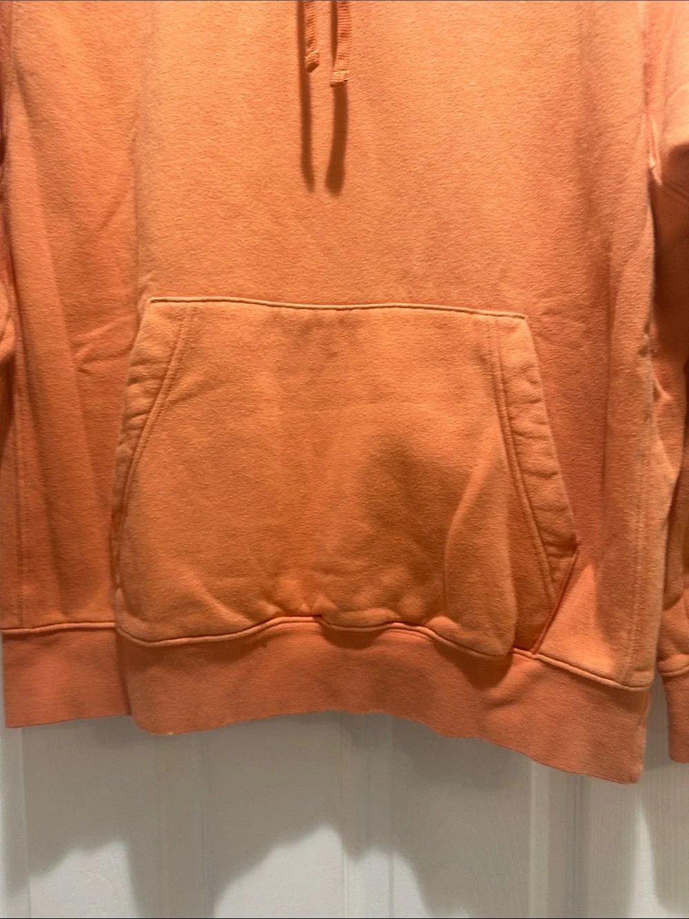 Nike Orange Pullover Hoodie with White Swoosh